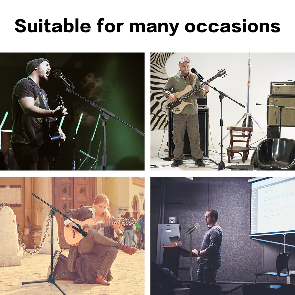 MS-202 Swing Arm Floor Metal Microphone Stand for Personal and Concerts