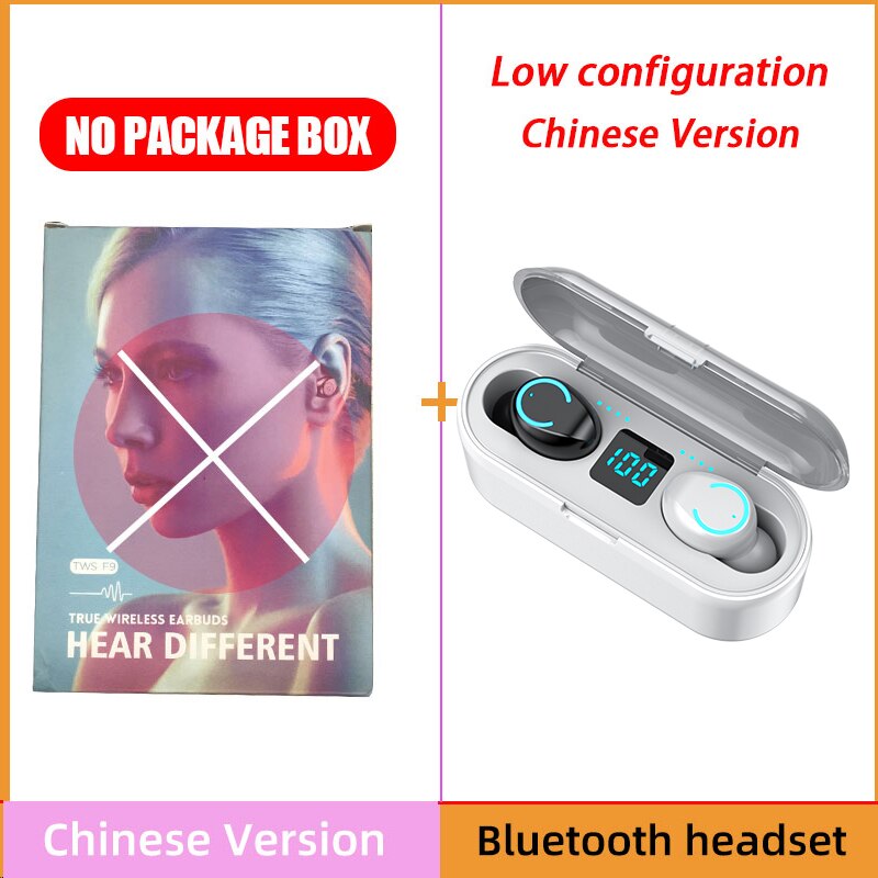 TWS Bluetooth 5.0 écouteur contrôle tactile sans fil Bluetooth casque stéréo sport étanche casque écouteurs avec Microphone: C