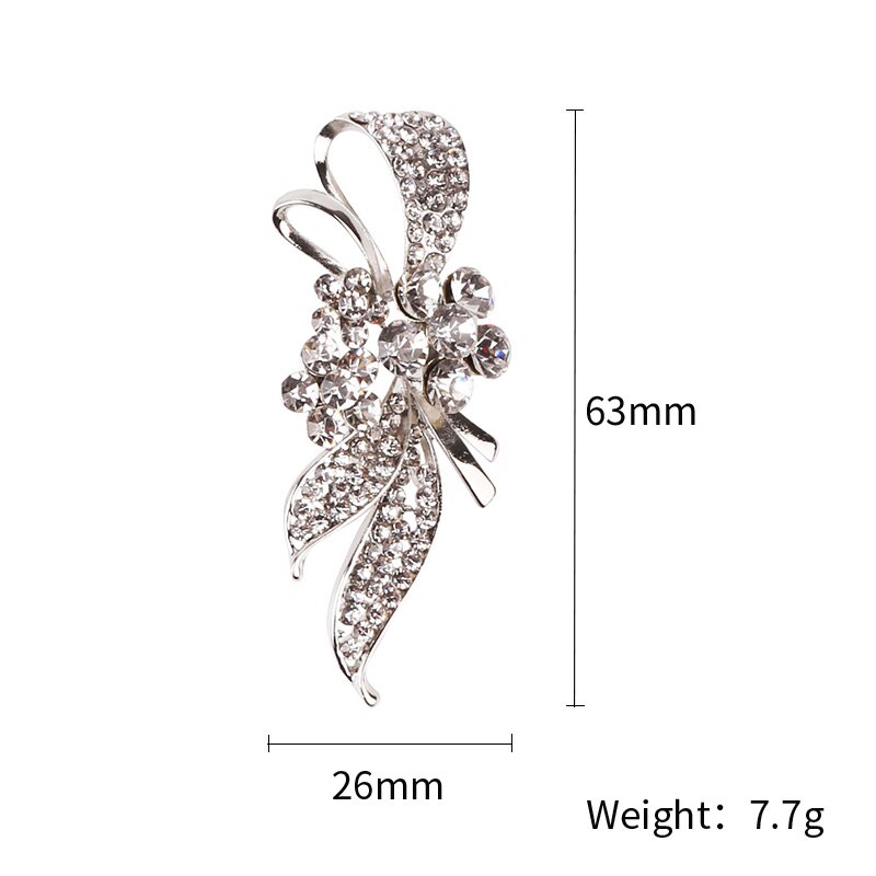 Bloem Crystal Pearl Broche Voor Vrouwen Broche Pin Boeket Strass Broches En Pinnen Sjaal Clip Sieraden