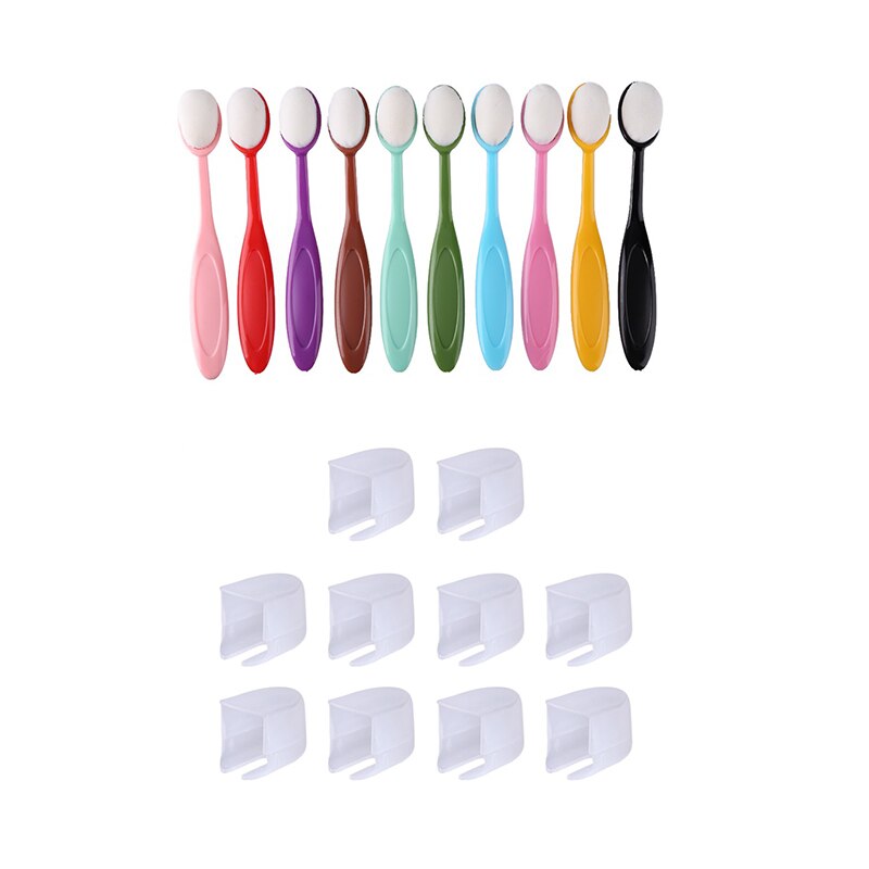 Ensemble de pinceaux de mélange de couleurs avec couvercles, pinceaux de maquillage pour peinture, Scrapbooking, Album/carte photo, artisanat, 10 pièces/ensemble: 3.Brushes Set