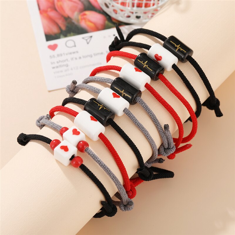 2 Teile/satz Paar Armbinde Magnet Ball Passenden Armbänder Liebhaber Mond Sterne Magnetische Armbinde Freundschaft Armbänder Valentinstag