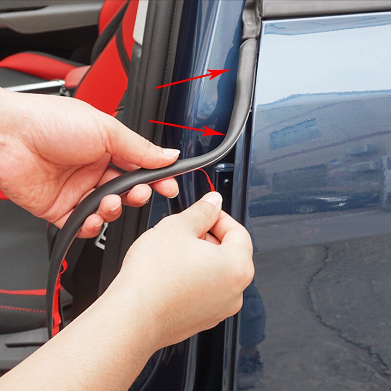 Car Accessories B-Pillar Car Door Rubber Seal Strips Auto Seals Protector Stickers Decor Noise Insulation Adhesives Weatherstrip