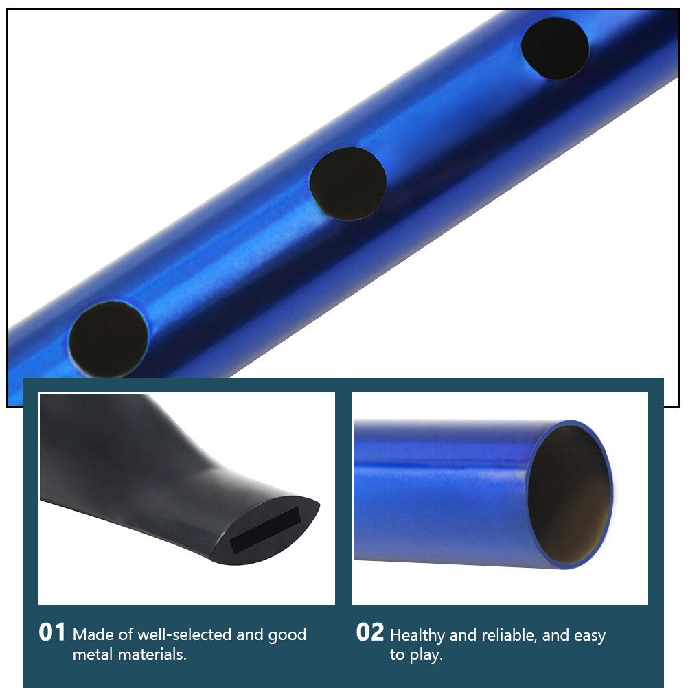 Metal Flute 6 Holes D Key Flute Recorder Irish Flute Musical Instrument Soprano Recorder Children Beginner Clarinet