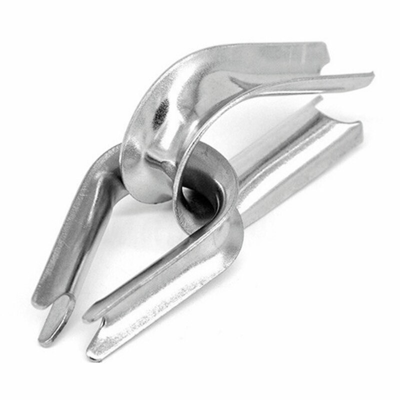 Stainless Steel Wire Rope Collar Triangular Boast Ring M3 Cable Rope Collar Cable Clamp Triangular Casing Ring Set of 50