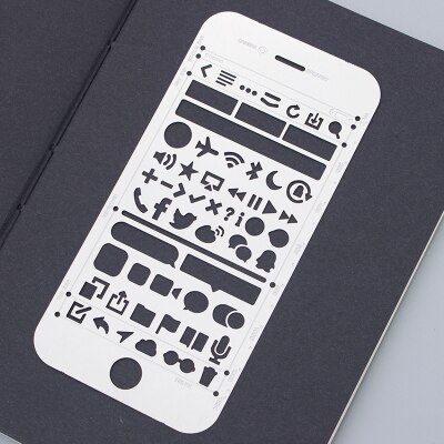BZNVN Office pattern template w41al hollow w51 Cute Metal Bookmark Drawing Ruler: iphone 6