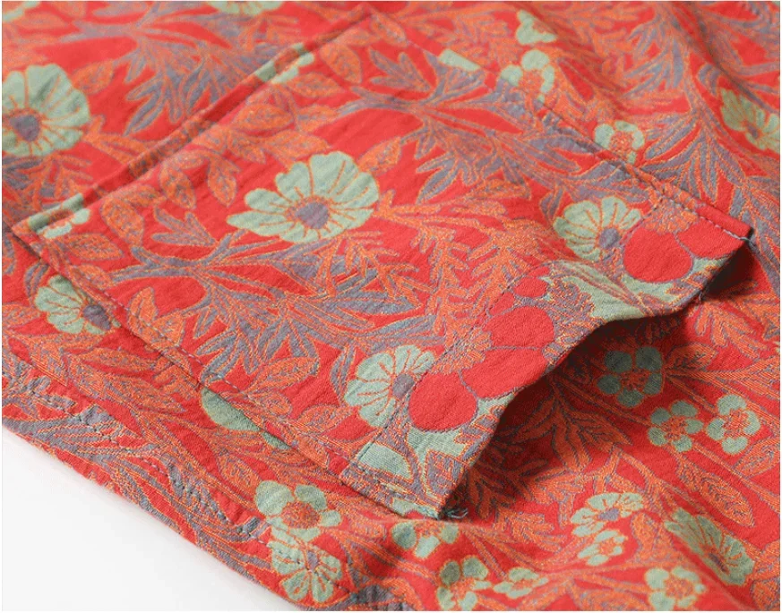 Katoenen bedrukte damesbadjas voor lente en herfst Pyjama's Thuiskleding Multi kleuren Sneldrogende badjassen Dames