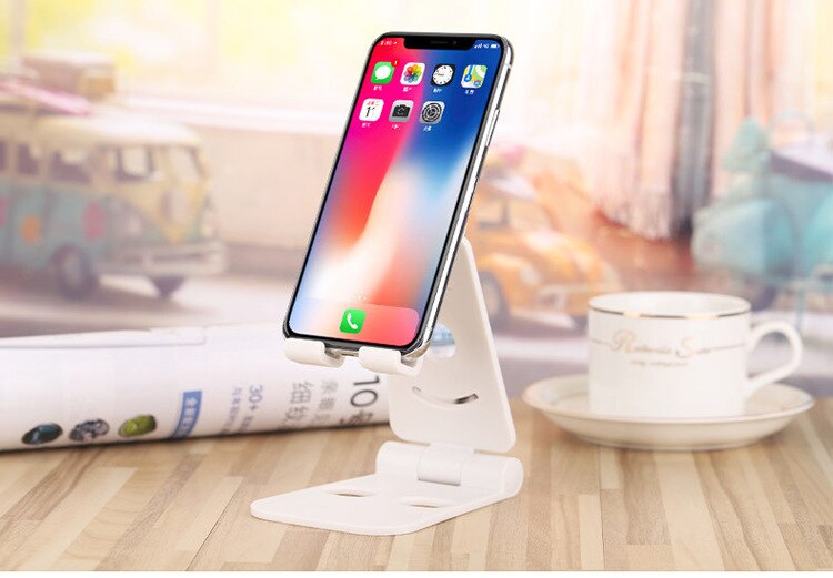 Universal Adjustable Mobile Phone Holder for iPhone Huawei Xiaomi Plastic Phone Stand Desk Tablet Folding Stand Desktop