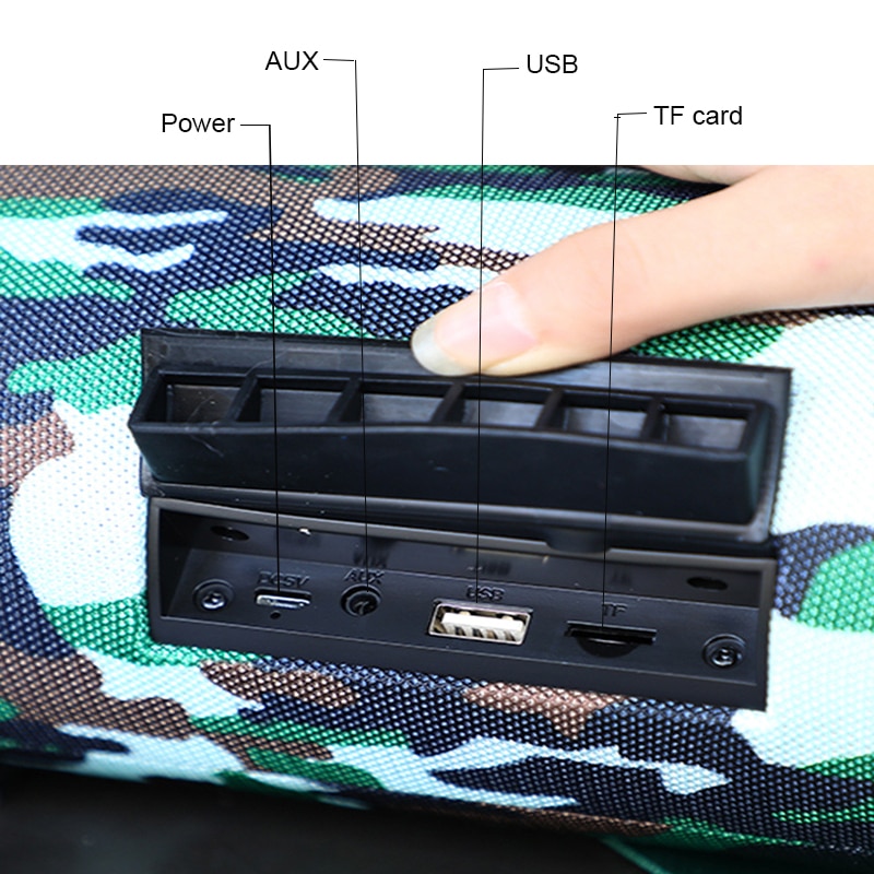 Tg118 caixa de som portátil bluetooth 40w, alto falante, portátil, para computadores, players de música, com rádio fm tf aux aux