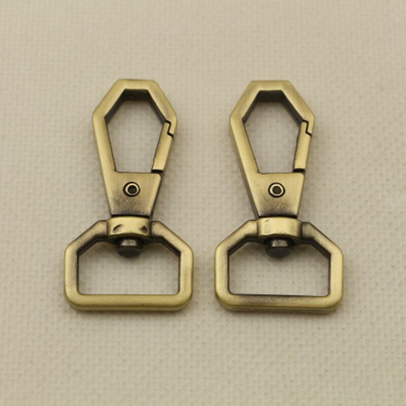 2 pçs lagosta fecho clipes chaveiro gancho anel rachado fecho pet fivela para diy chaveiros fazendo masculino e feminino saco acessório de ferragem: Bronze