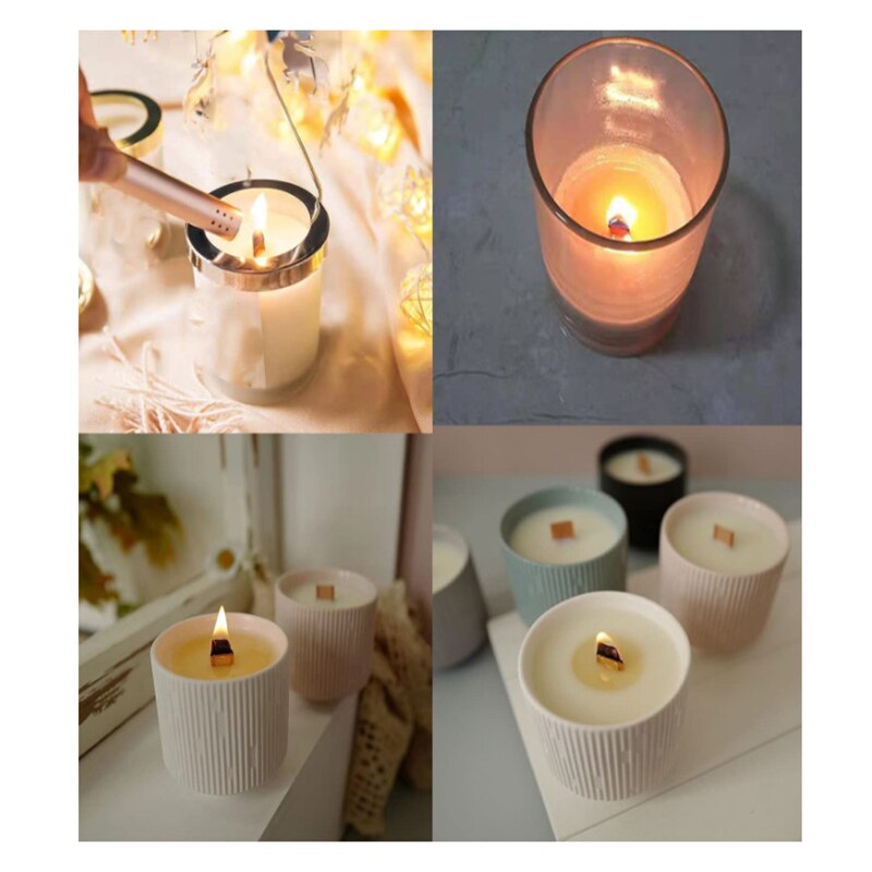 6-13cm Wooden Candles Wick With Sustainer Tab Candle Wick Core For DIY Candle Making Supplies Handmade Soy Parffin Wax Wick