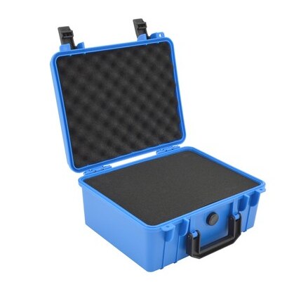 280x240x130mm Safety Instrument Tool Box ABS Plastic storage Toolbox Sealed Tool case box With Foam Inside 4 color: blue with foam