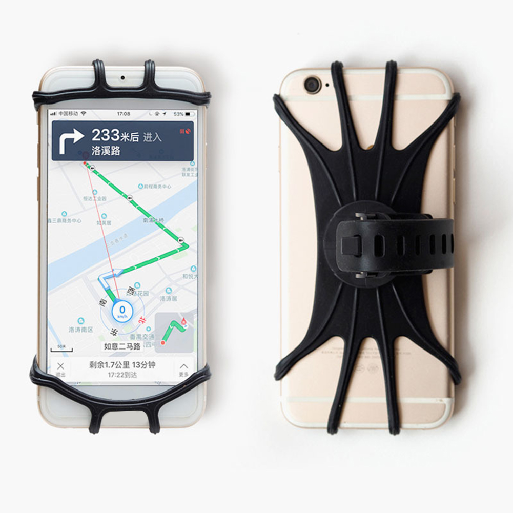 Bike Phone Holder 360° View Universal Motorcycle Bicycle Phone Holder Silicone Shockproof Bracket GPS Clip Mobile Phone Stand