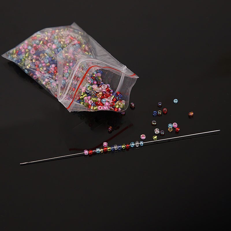 10 stk superfine perler nål smykkefremstillingsverktøy 40mm 100mm for perler og perler tråding av snorer gjør det selv-håndverk