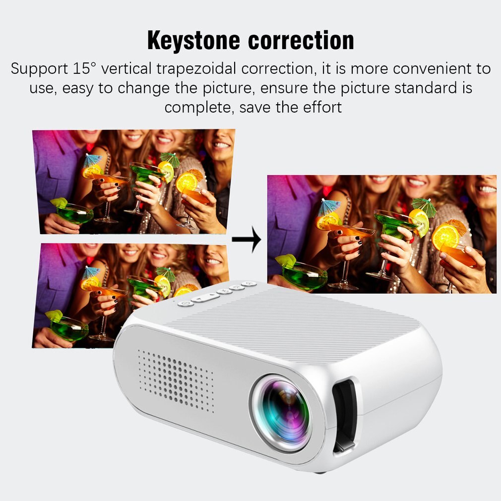Smart Home Cinema Projector For Mobile Phone Usb 600 Lm Focus Projetor Home Theater Media Player Mini Portable