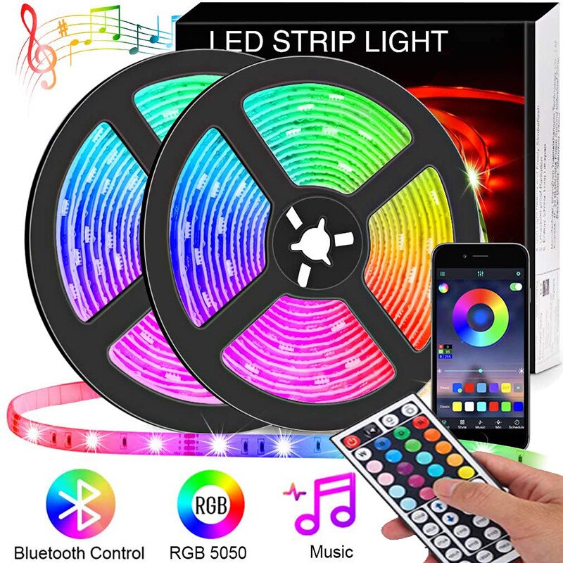 Bluetooth Infrared Remote Control TV Background Wall Lamp with Sensor Intelligent Control RGB Epoxy Led Lamp with Set