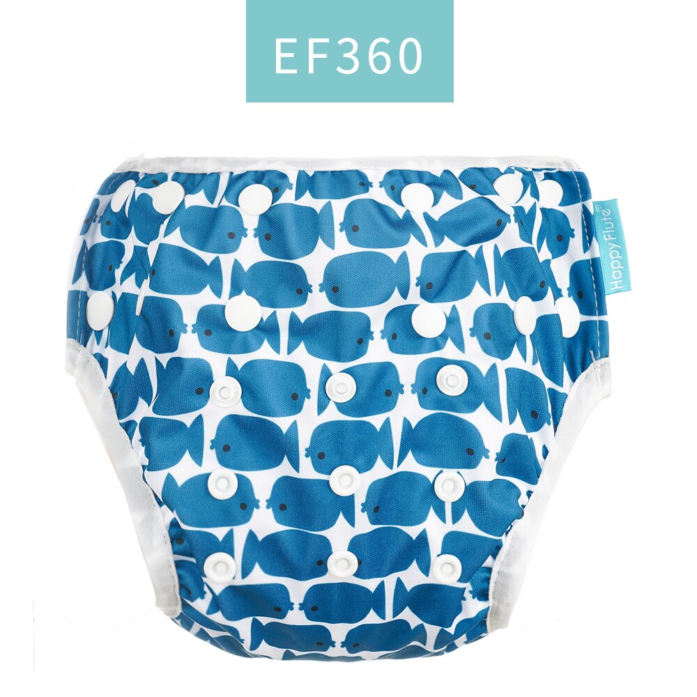 Happy Flute 1pc dziecko lato wodoodporne regulowane pieluszki tekstylne basen Pant pływanie majtki na pieluchę wielokrotnego użytku zmywalna pieluszka dla niemowląt: EF360