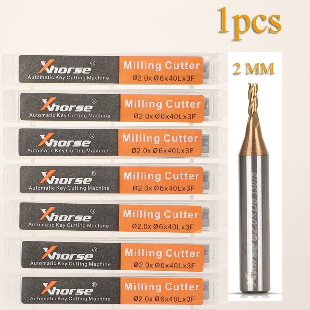 Kutery 1/1.5/2/2.5MM Milling Tracer Cutter Probe For Xhorse CONDOR XC MINI Plus XC-007 Dolphin XP Key Cutting Machine: 2.0mm Cutter