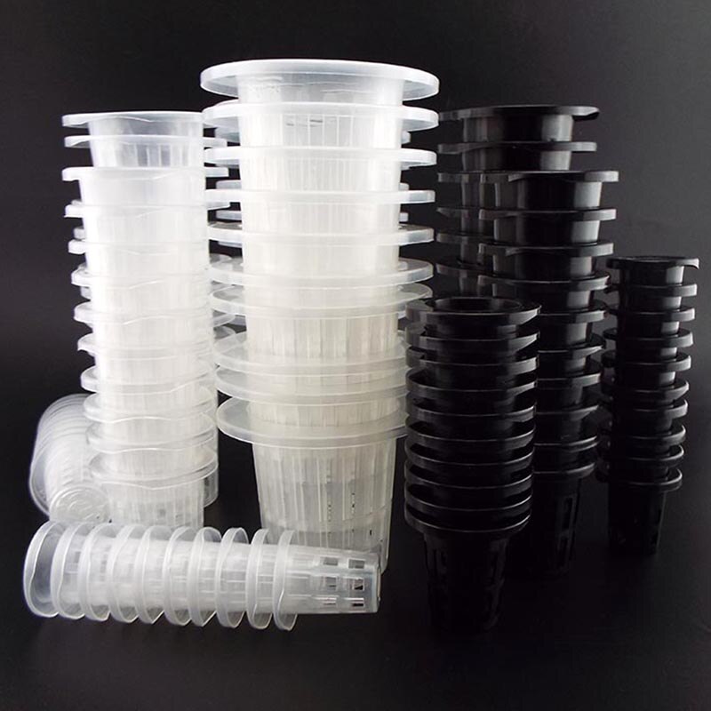 10Pcs Hydrocultuur Kolonisatie Mesh Pot Netto Cup Mand Hydrocultuur Aeroponic Planten Groeien Kloon Kwekerij Potten