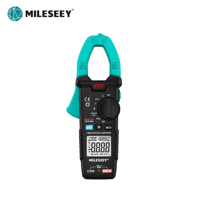 Mileseey Digital Clamp Meter 6000 counts Frequency Duty Cycle Resistance Measure Non Contact Voltage Tester ACV/DCV AC Ammeter