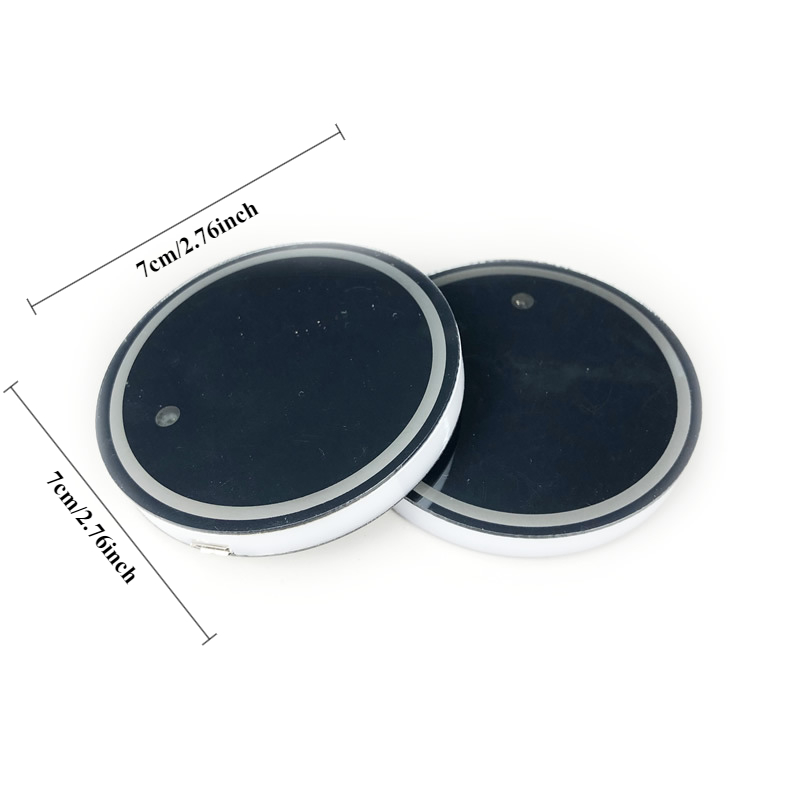 Luces LED portavasos, 7 colores que cambian, luz decorativa para parabrisas trasero de coche, almohadilla luminiscente para posavasos de coche