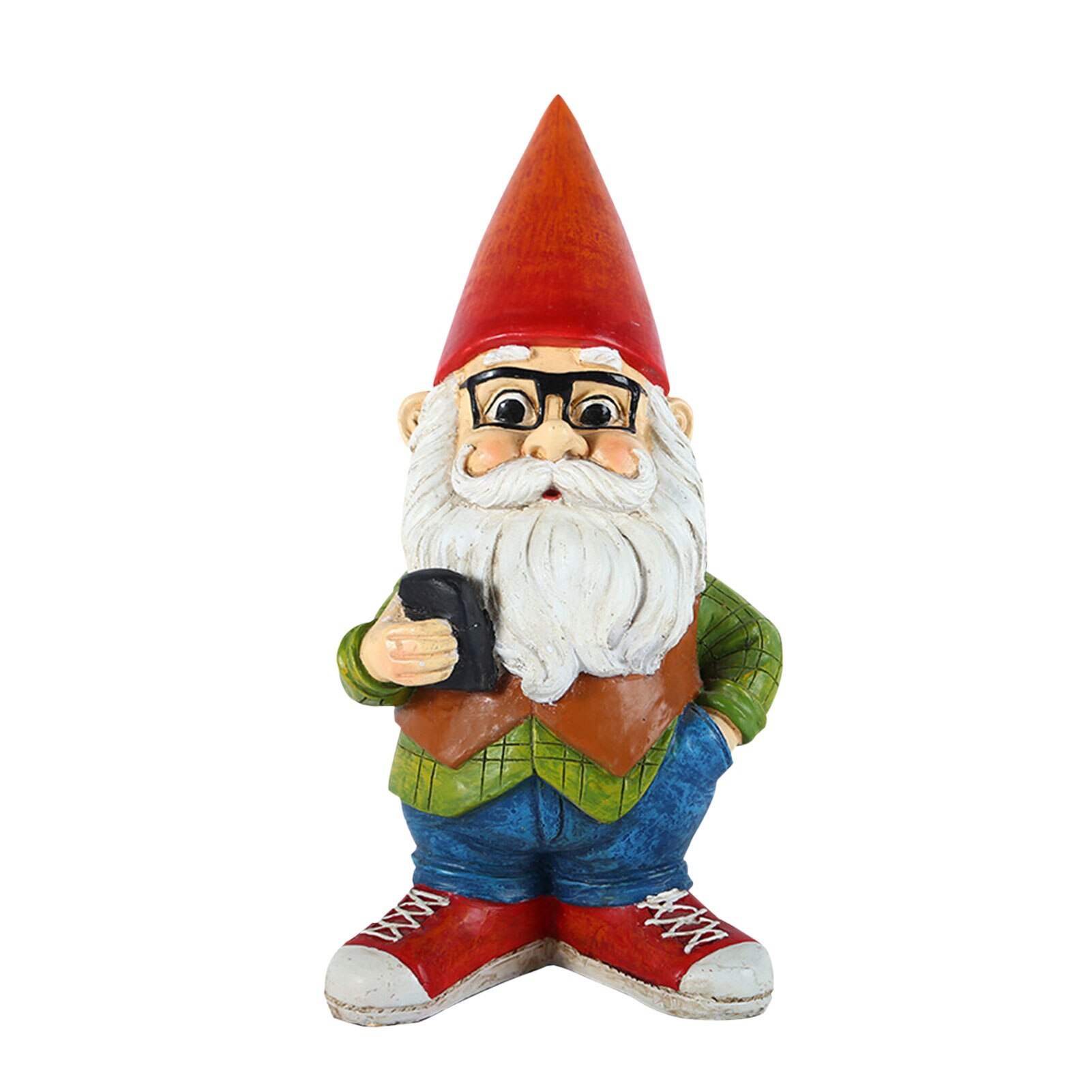 Resin Naughty Garden Gnome Garden Statue Christmas Dress Up Garden Decoration Resin Gnome Christmas Resin Gnome