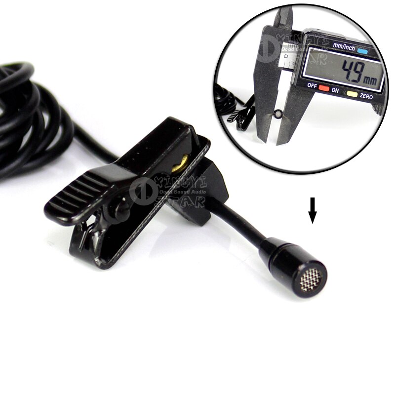 Mini XLR 4 Pins Lock Lavalier Microphone Clip Collar Mic Micro For MIPRO Wireless System Bodypack Transmitter Lapel Microphones