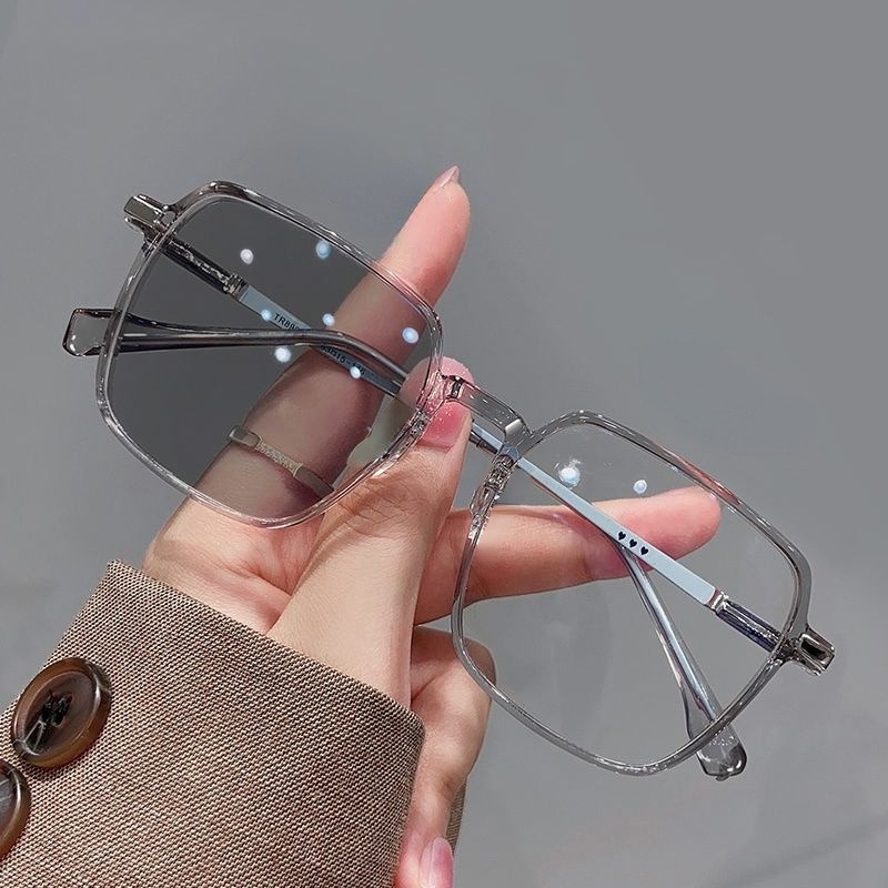 Photochrome Anti-Strahlungs-Brille, Metallbrille für Damen und Herren: Grün