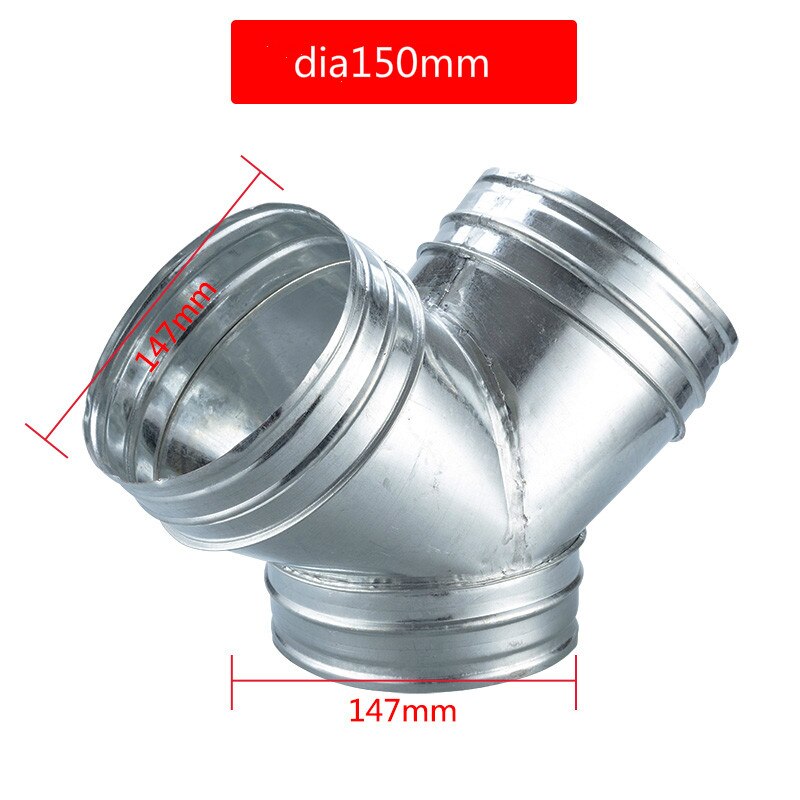 Y-type tee fittings, iron pipe joints, air pipe ventilation, Y pipe fittings, ventilation fittings, diameter 100-300mm