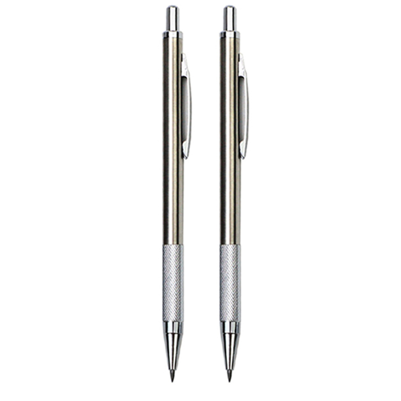2.0 Mm Mechanical Pencil Full Metal Automatic 2mm Color Pen School Black Lead Color Refill For Painting Engineering Drawing: Brown
