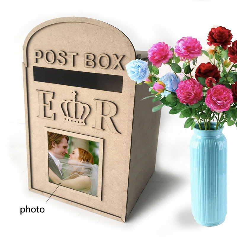 årgang tre postkasse diy bryllup postboks brev avis container kunst håndverk dekorasjon