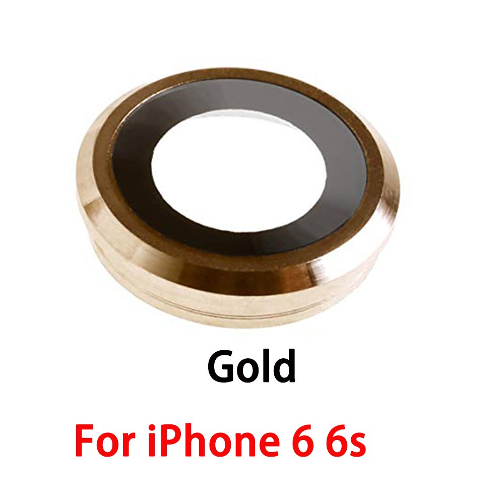 Tylna tylna osłona obiektywu szklana pokrywa z ramką część zamienna do iPhone 6 6s 6Plus 6splus 7 7Plus 8 8Plus: 6 6s Gold