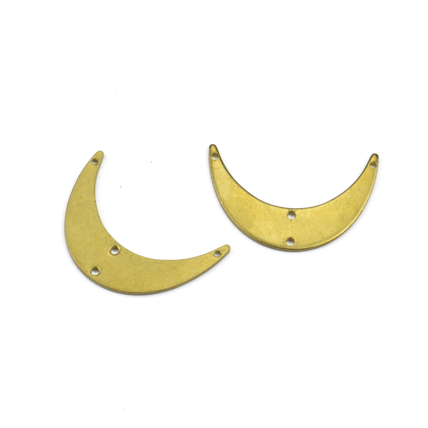 10Pcs Raw Brass Crescent Moon Charms Linker Beads Jewelry Connectors Diy For Vintage Boho Women Earrings Necklace Making