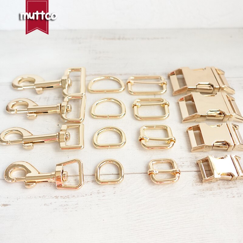 (Metalen Gesp + Passen Gesp + D Ring + Metalen Hond Sluiting/Set) 15,20,25,30 Mm Singels Zinklegering Diy Halsband Accessoire 4 Kleuren
