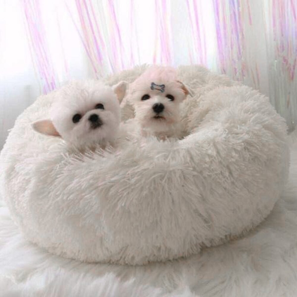 27 colores felpa redonda Gato cama casa Invierno gatos durmiendo nido suave largo felpa perro cesta mascota Mat Supplie