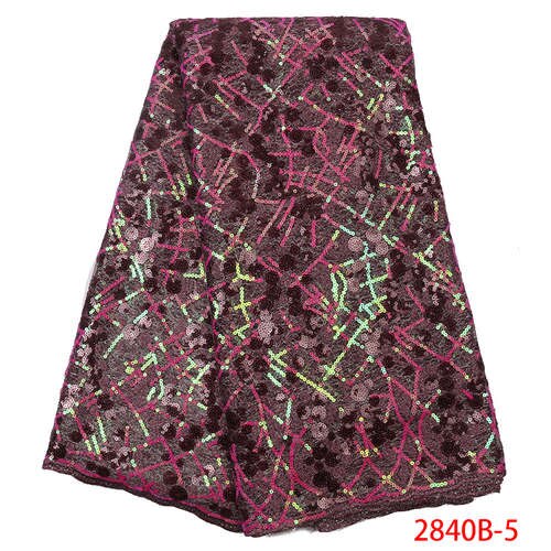 Organza Lace Fabric Fabric French Net Embroidery Sequins Tulle Fabric Lace for Wedding Dresses KS2840B-3: Picture 5