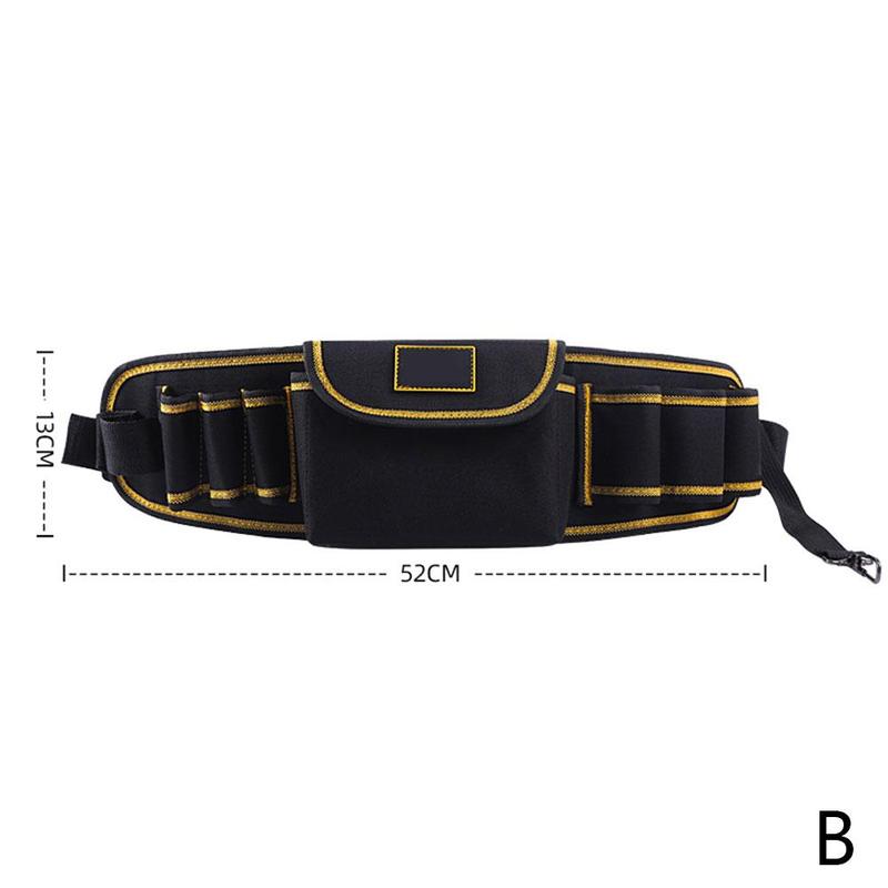 Hardware Tool Belt Bag Multi-function Waist Pack Repair Tool Storage Bag Oxford Cloth Hardware Tool Pocket Wrench Pliers: B