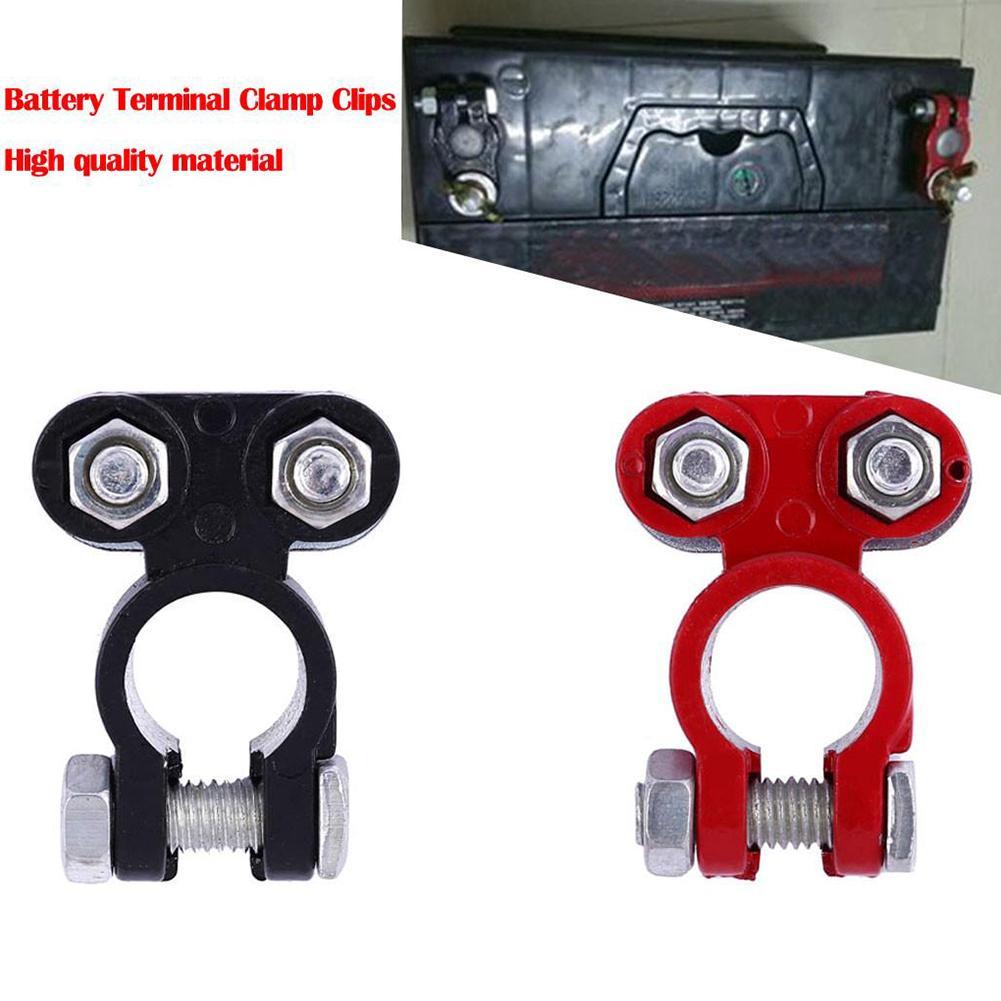 2pcs Automotive Car Boat Truck Battery Terminal Clamp Pile Alloy Head Connector Clip Aluminum-magnesium Terminal Battery
