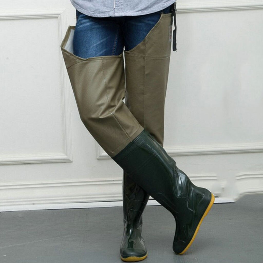 Wear-resistant Fishing Waders Catch Fish Waterproof PVC Fishing Boot Soles Outdoor Waders Pants