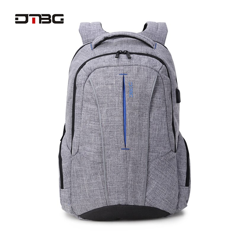 DTBG Large Capacity Smart School Backpacks For 17.3 Inch Laptop Student College Water Repellent School Bag Sacs Rucksack: Gray