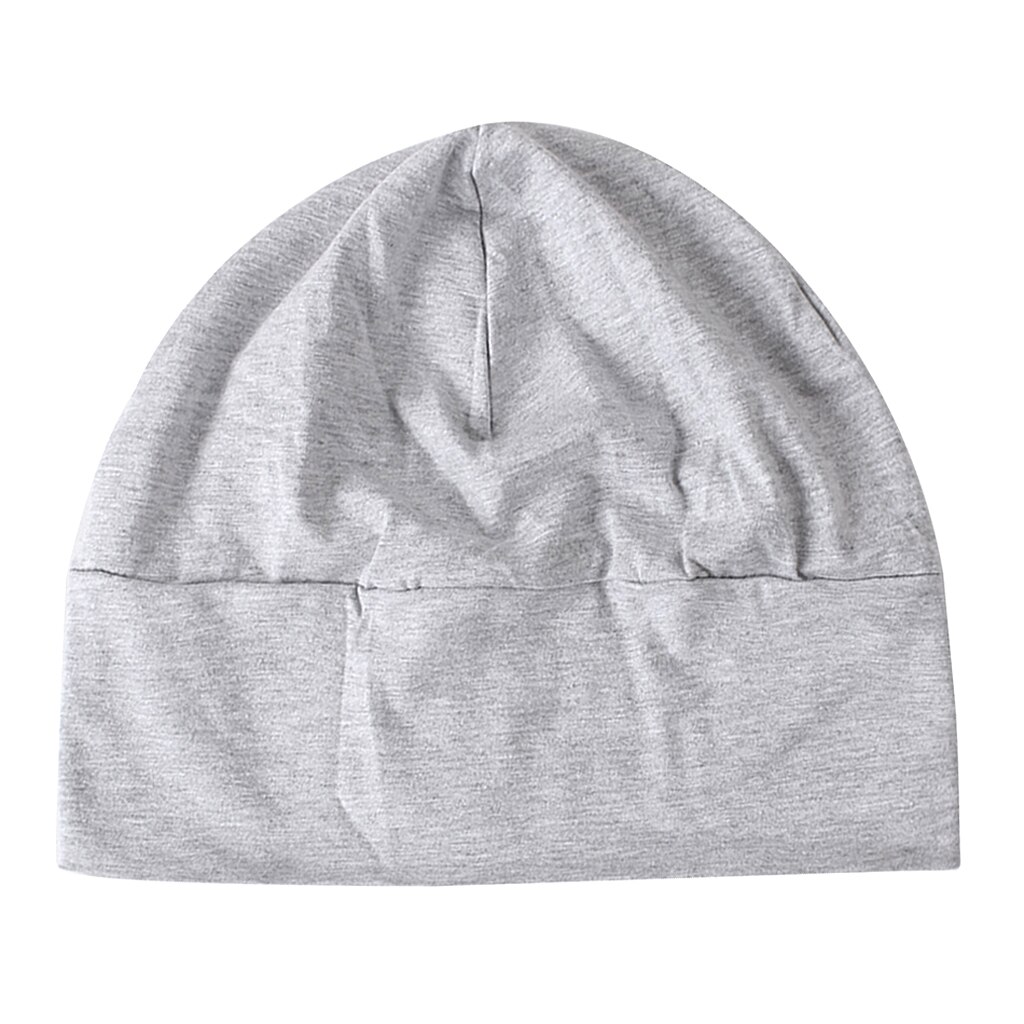 Volwassen Mannen Vrouwen Katoen Night Cap Vlakte Slapen Hoed Beanie Zachte Slaap Patch Slaap Solid Caps Zwart Wit