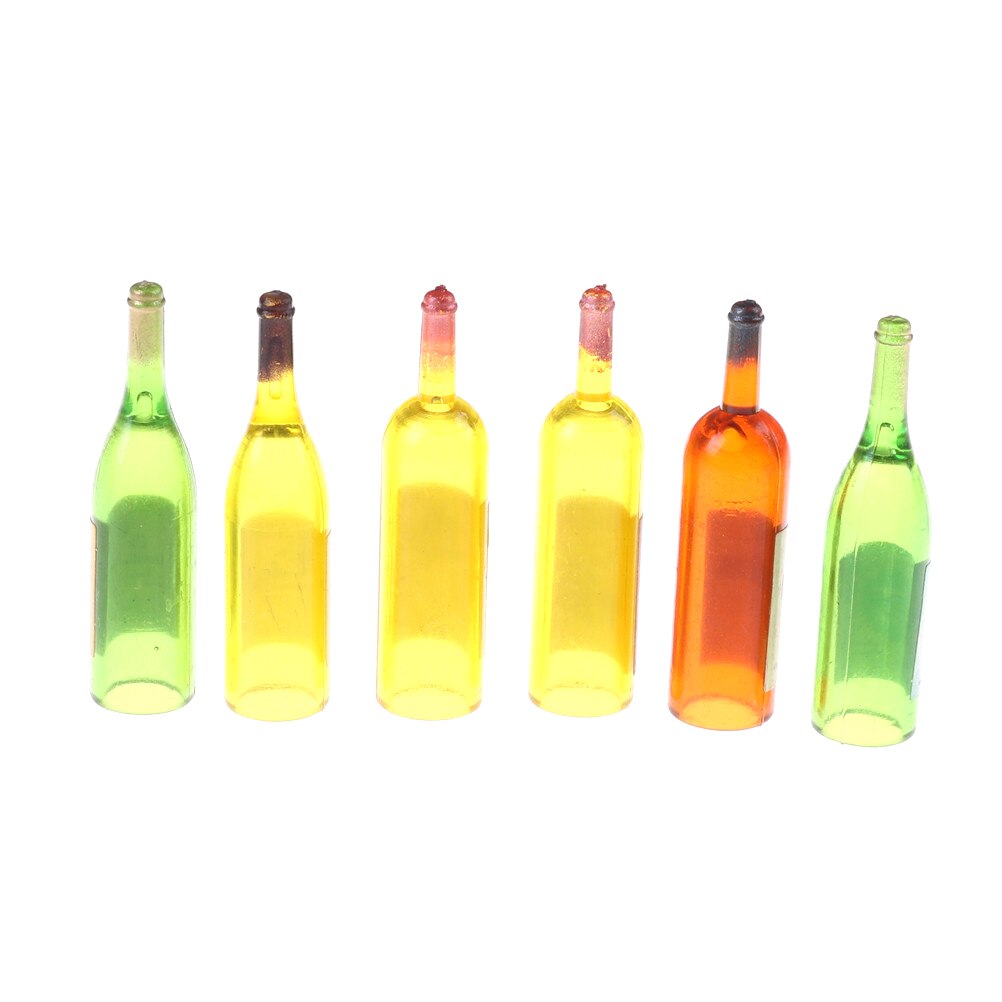 Mini Water Bottles Dollhouse Miniature Doll Food Kitchen Living Room Accessories Kids Pretend Play Toys 1/2/3/4/5/6/10PCS: 17
