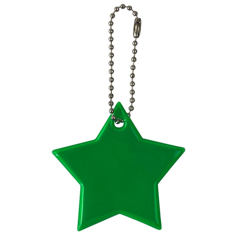 Meilite 500 stearinlys stjerne vedhæng charme taske tilbehør reflekterende nøgleringe til brug i trafiksikkerhed: Fl. grøn