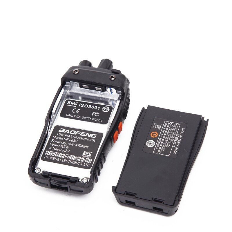 1 Of 2 Stuks Baofeng BF-888S Walkie Talkie 5W Two-Way Radio Draagbare Cb Radio Uhf 400-470Mhz 16CH Comunicador Zender Transceiv