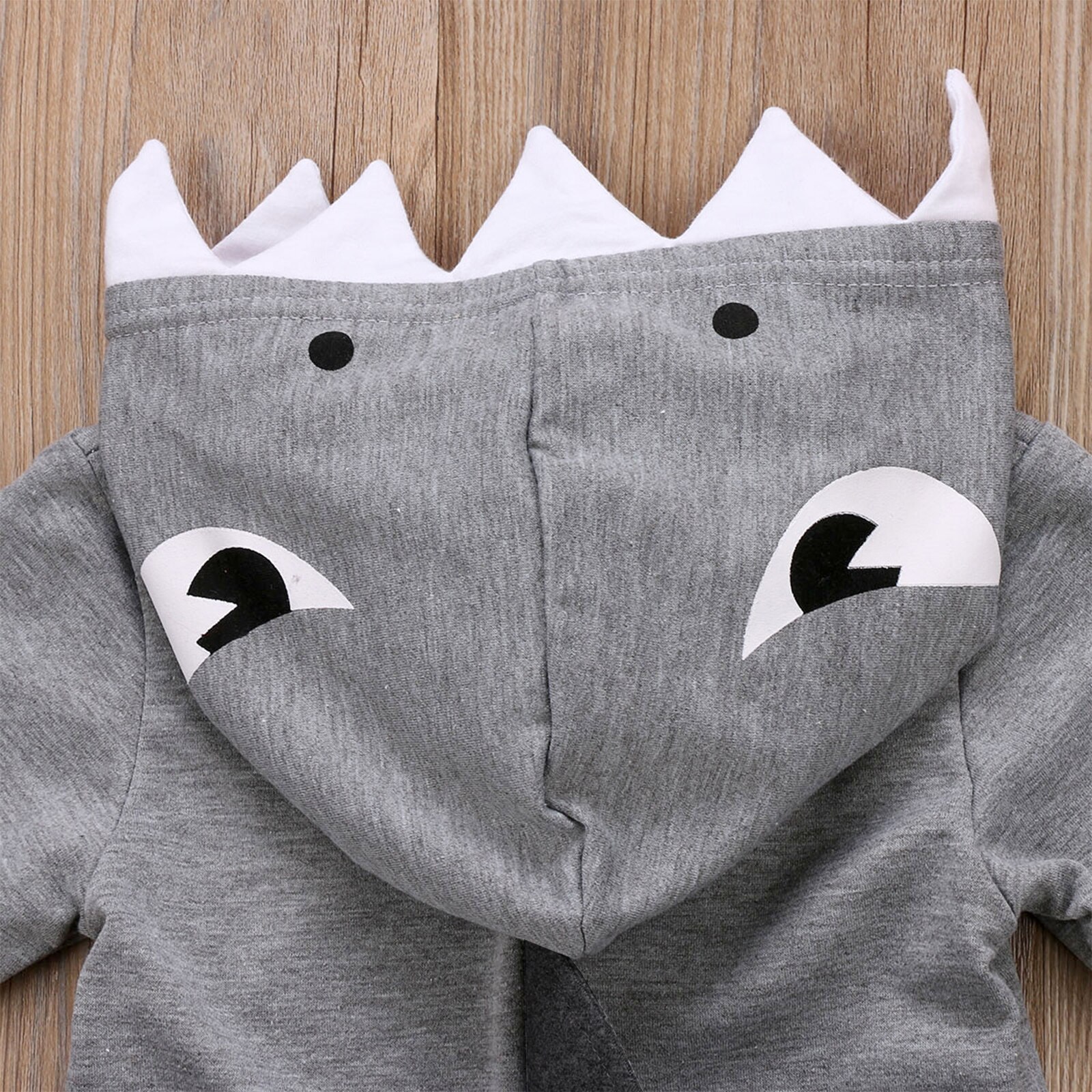 Tops con capucha de tiburón para niños pequeños, sudaderas con capucha, ropa informal de otoño con bolsillo, sudaderas de algodón suave y sólido