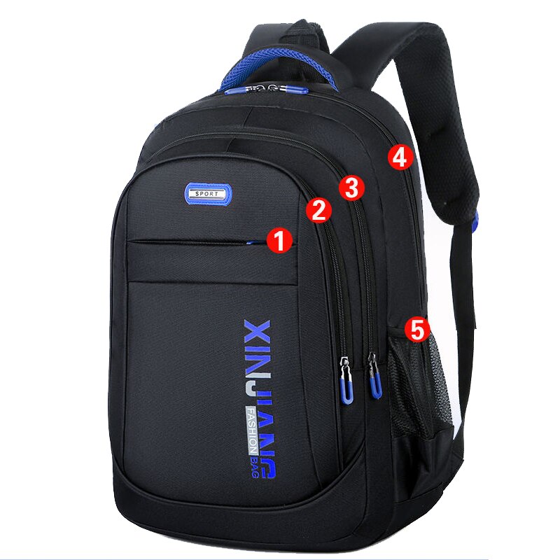 Large Capacity High School Bags for Teenage Boys University Student School Backpack Men Nylon