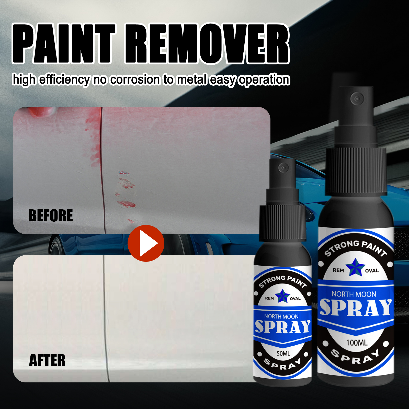 Espray de pelado de pintura, eficaz y fuerte, 100 ML, elimina superficies metálicas de muebles de pintura de coche antiguo