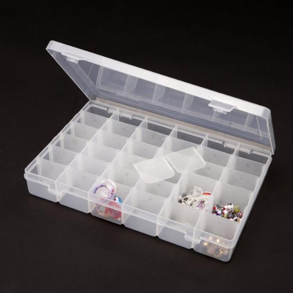 36 Compartment Slot Plastic Craft Adjustable Storage Box Tool Container