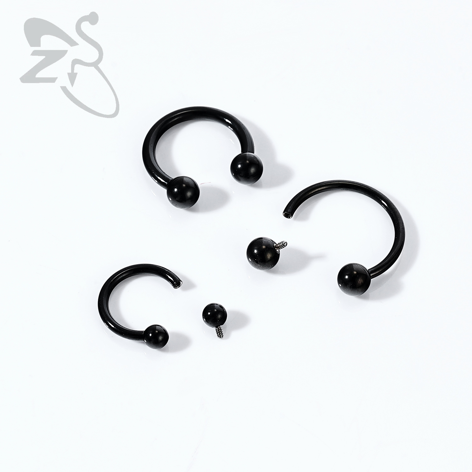 Zs 1pc 14g/16g g23 titan septum clicker spike septum ring bøyle hestesko nesepiercing gullfarget helix brusk piercinger