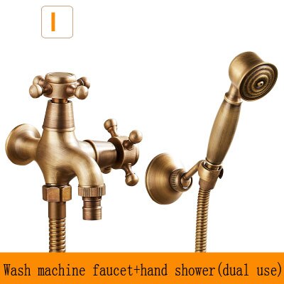 Antique Brass Ceramic Handle Washing Machine Faucet /Garden Water Tap / and Mop Pool Faucet / Laundry Sink Taps: 9