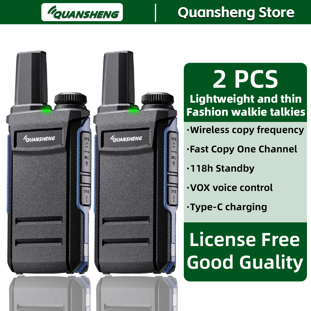 2er-Pack Quansheng TG-A1 Walkie Talkie Mini PMR446 FRS Zweiwegradio Tragbarer VOX-Transceiver mit großer Reichweite Kinderspielzeug